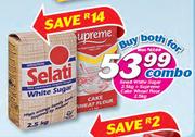 Selati White Sugar 2.5Kg + Supereme Cake Wheat Flour 2.5Kg-Per Combo