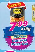 Koo Baked Beans In Tomato Sauce -410gm