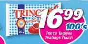 Trinco Tagless Teabags Pouch-100's Pack