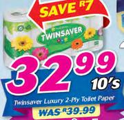 Twinsaver Luxury 2 Ply Toilet Paper-10's