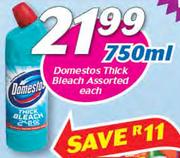 Domestos Thick Bleach Assorted-750ml