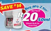 Shield Roll-On Assorted-2x50ml