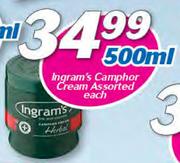 Ingram's Camphor Cream Assorted-500ml