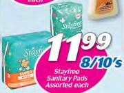 Stayfree Sanitary Pads Assorted-8/10's Each