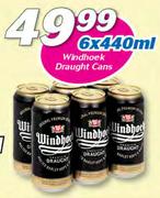 Windhoek Draught Cans-6x440ml