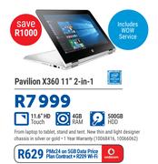 HP Pavilion X360 11" 2 In 1