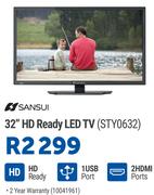 Sansui 32" HD Ready LED TV STY0632