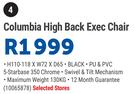 Columbia High Back Exec Chair