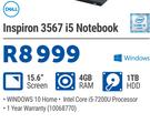 Dell Inspiron 3567 i5 Notebook