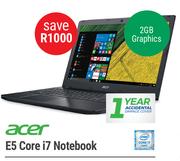 Acer E5 Core i7 Notebook-On 5GB Data price Plan