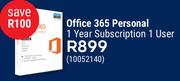 Office 365 Personal 1 Year Subscription 1 User
