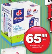 Clover Long Life Milk Assorted-6 x 1Ltr