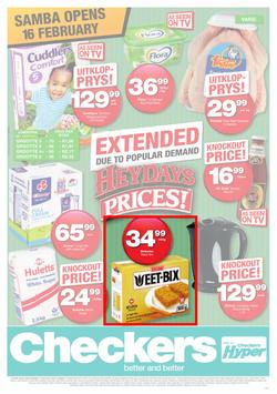 Checkers Northern Cape : Extended Heydays Prices! (15 Feb - 21 Feb 2016), page 1