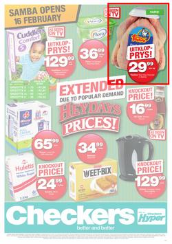 Checkers Northern Cape : Extended Heydays Prices! (15 Feb - 21 Feb 2016), page 1