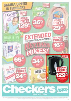 Checkers Northern Cape : Extended Heydays Prices! (15 Feb - 21 Feb 2016), page 1