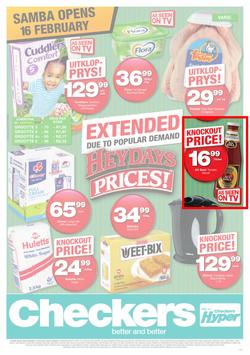 Checkers Northern Cape : Extended Heydays Prices! (15 Feb - 21 Feb 2016), page 1
