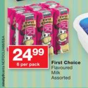 First Choice Flavoured Milk Assorted-6 Per Pack
