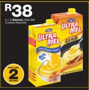 Danone Ultra Mel Custard Assorted-2 x 1Ltr