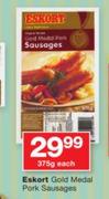 Eskort Gold Medal Pork Sausages-375g Each