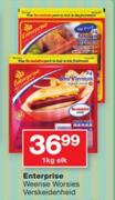 Enterprise Weense Worsies Verskeidenheid-1Kg Elk