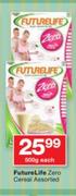 Future Life Zero Cereal Assorted-500g Each