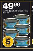 Cape Point Shredded Tuna Assorted-5 x 170g