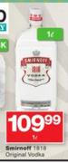 Smirnoff 1818 Origial Vodka-1Ltr