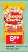 Willards Cheese Curls Assorted-150g