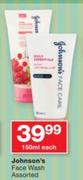 Johnson's Face Wash Assorted-150ml Each