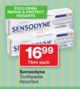 Sensodyne Toothpaste Assorted-75ml Each