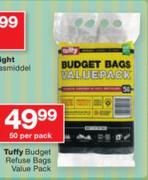 Tuffy Budget Refuse Bags Value Pack-50 Per Pack