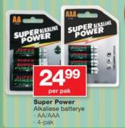 Super Power Alkaliese Batterye-Per Pak