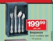 Sequence Swirl Cutlery Set-Per 16 Piece