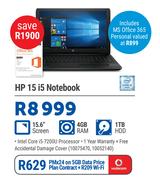 HP 15 i5 Notebook-On 5GB Data + R209 WiFi