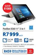 HP Pavilion X360 11" 2 In 1-On 5GB Data + R209 WiFi
