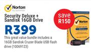 Norton Security Deluxe + Sandisk 16GB Drive
