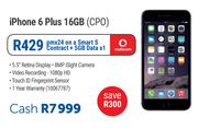 Apple iPhone 6 Plus 16GB CPO-On A Smart S + 5GB Data x 1
