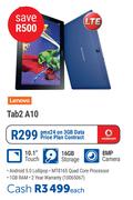 Lenovo Tab 2 A10 LTE-On 3GB Data Price Plan