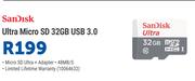 Sandisk Ultra Micro SD 32GB USB 3.0