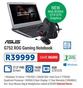 Asus G752 Rog Gaming Notebook