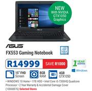 Asus FX553 Gaming Notebook