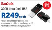 Sandisk 32GB Ultra Dual USB-Each