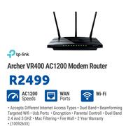 TP-Link Archer VR400 AC1200 Modem Router