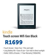 Kindle Touch Screen WiFi Gen Black