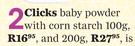 Clicks Baby Powder With Corn Starch-200g
