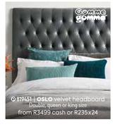 Gomma Gomma Oslo Velvet Headboard 819451