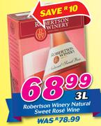 Robertson Winery Natural Sweet Rose Wine-3Ltr