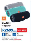 JBL Charge 3 BT Speaker-Each