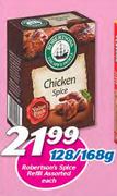Robertsons Spice Refill Assorted-128/168g Each