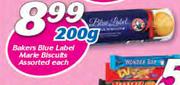Bakers Blue Label Marie Biscuits Assorted-200g Each